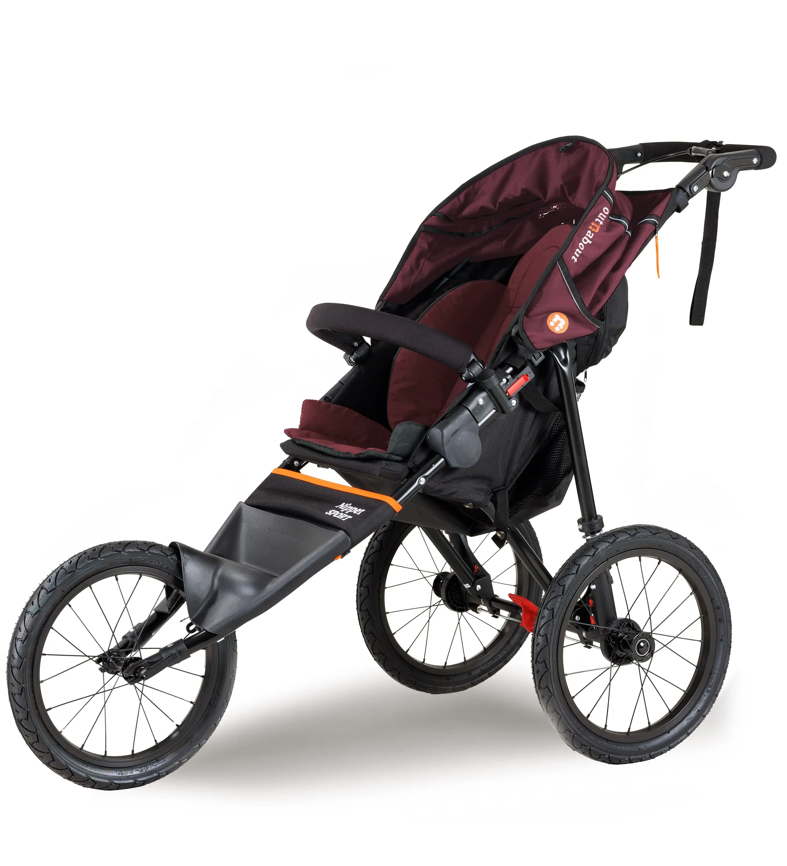 Out n About Nipper Sport V5 Single Pushchair - Brambleberry Red