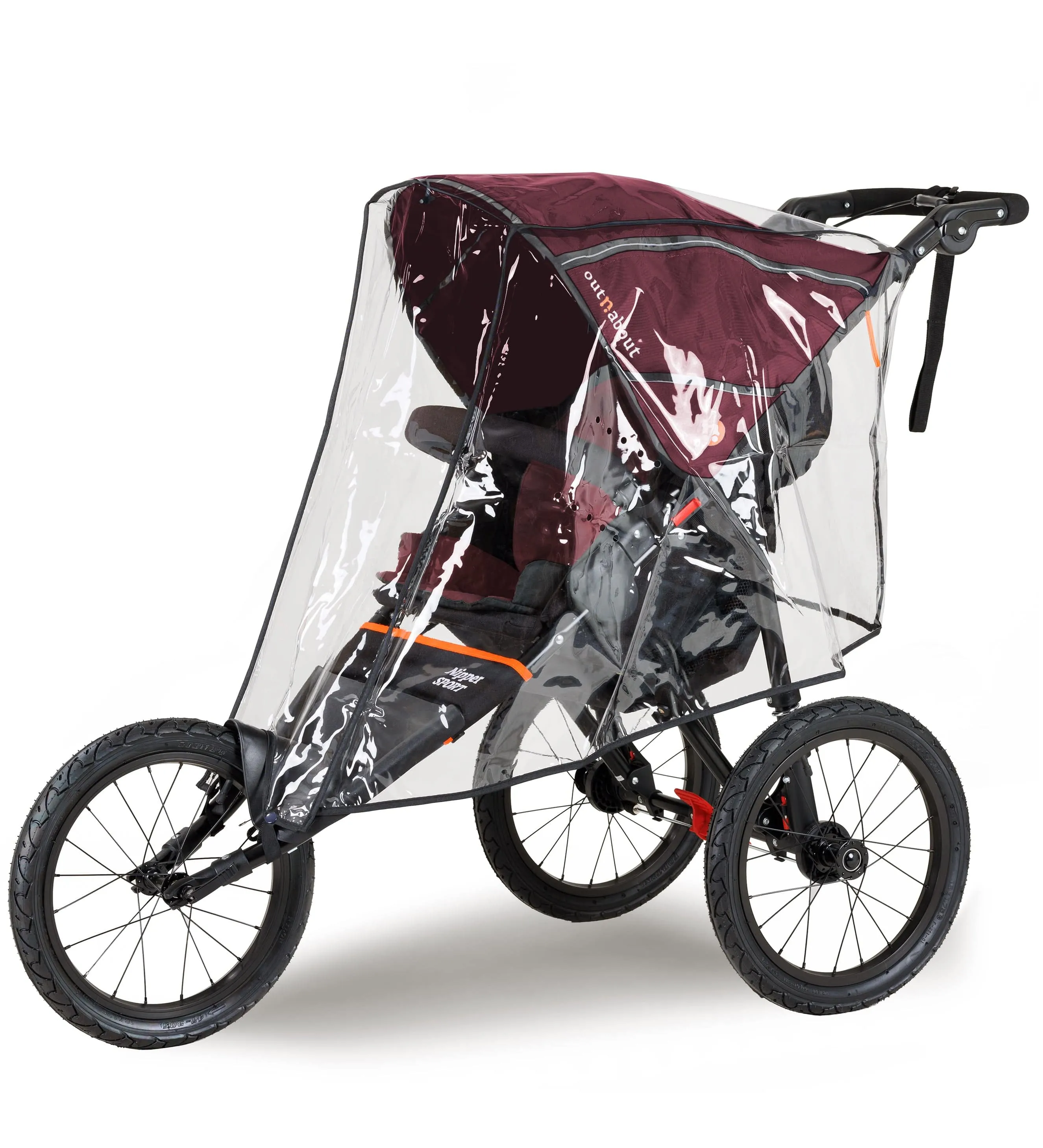 Out n About Nipper Sport V5 Single Pushchair - Brambleberry Red