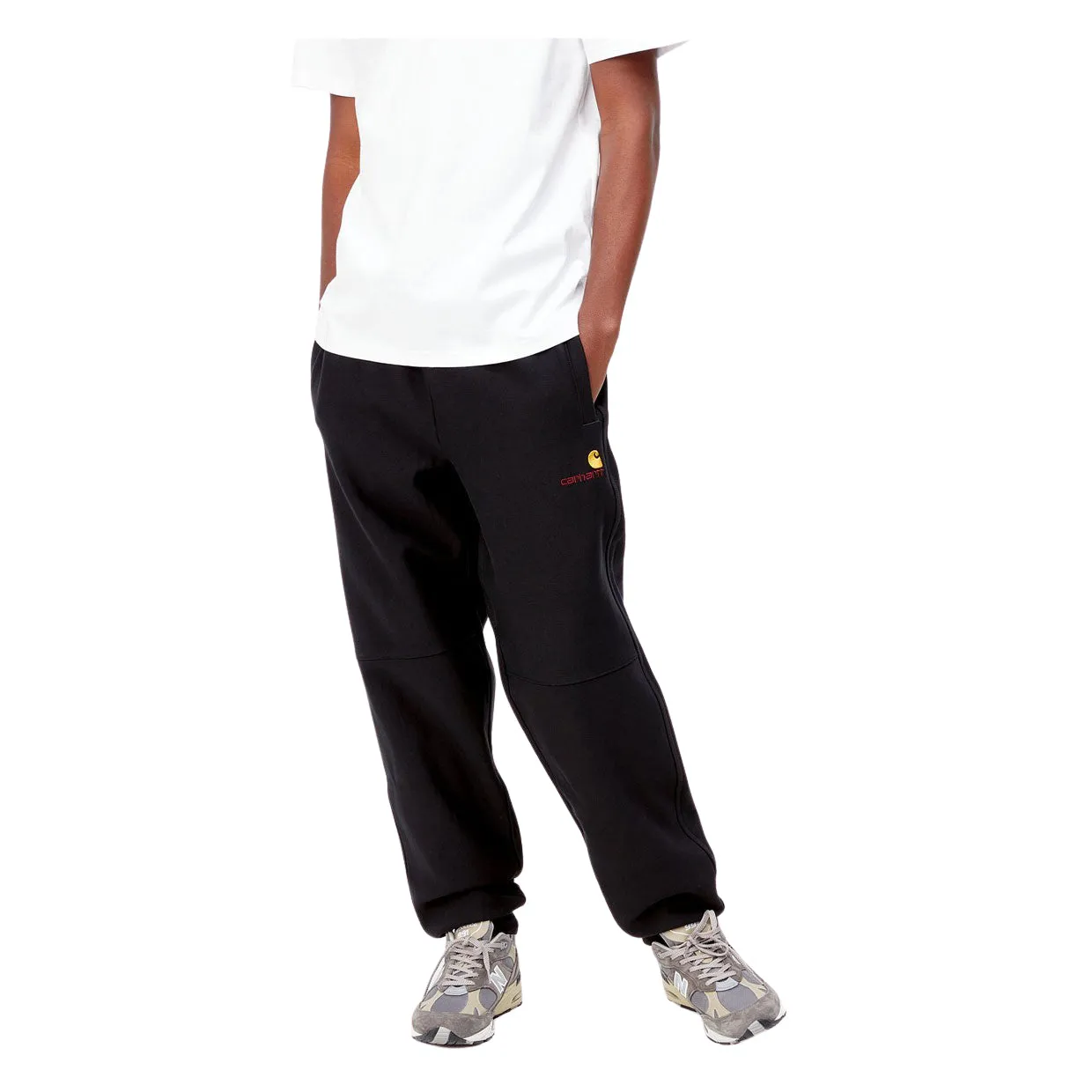 Pantaloni Uomo Carhartt WIP American Script Jogging Nero