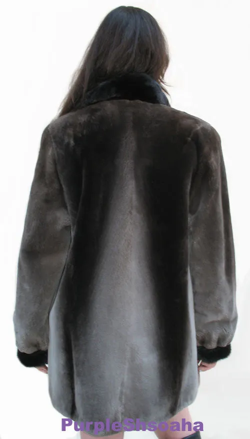 Phantom Sheared Beaver Fur Coat/Bomber M