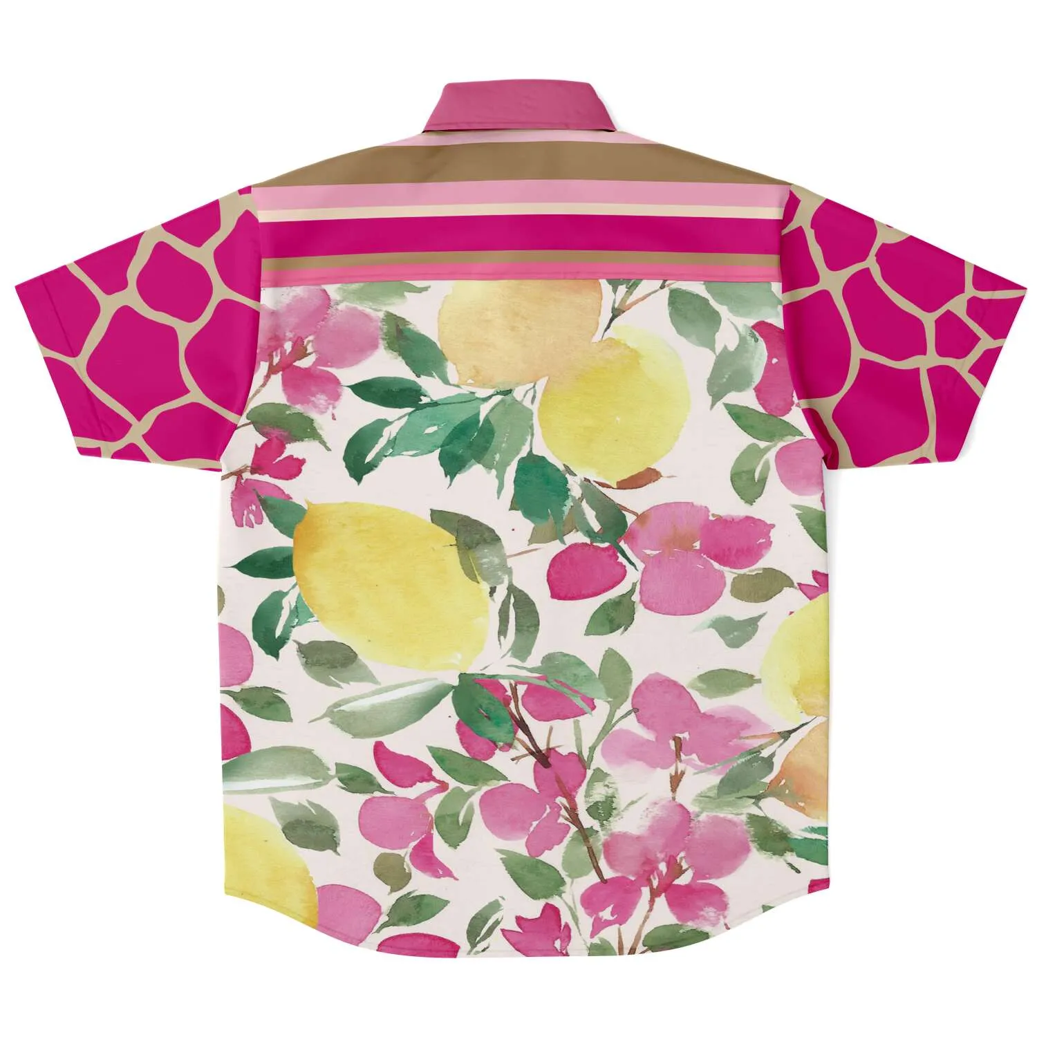 Pink Lemonade Short Sleeve Button Down Shirt