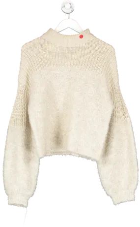 Rebecca Minkoff Beige Crewneck Jumper UK M