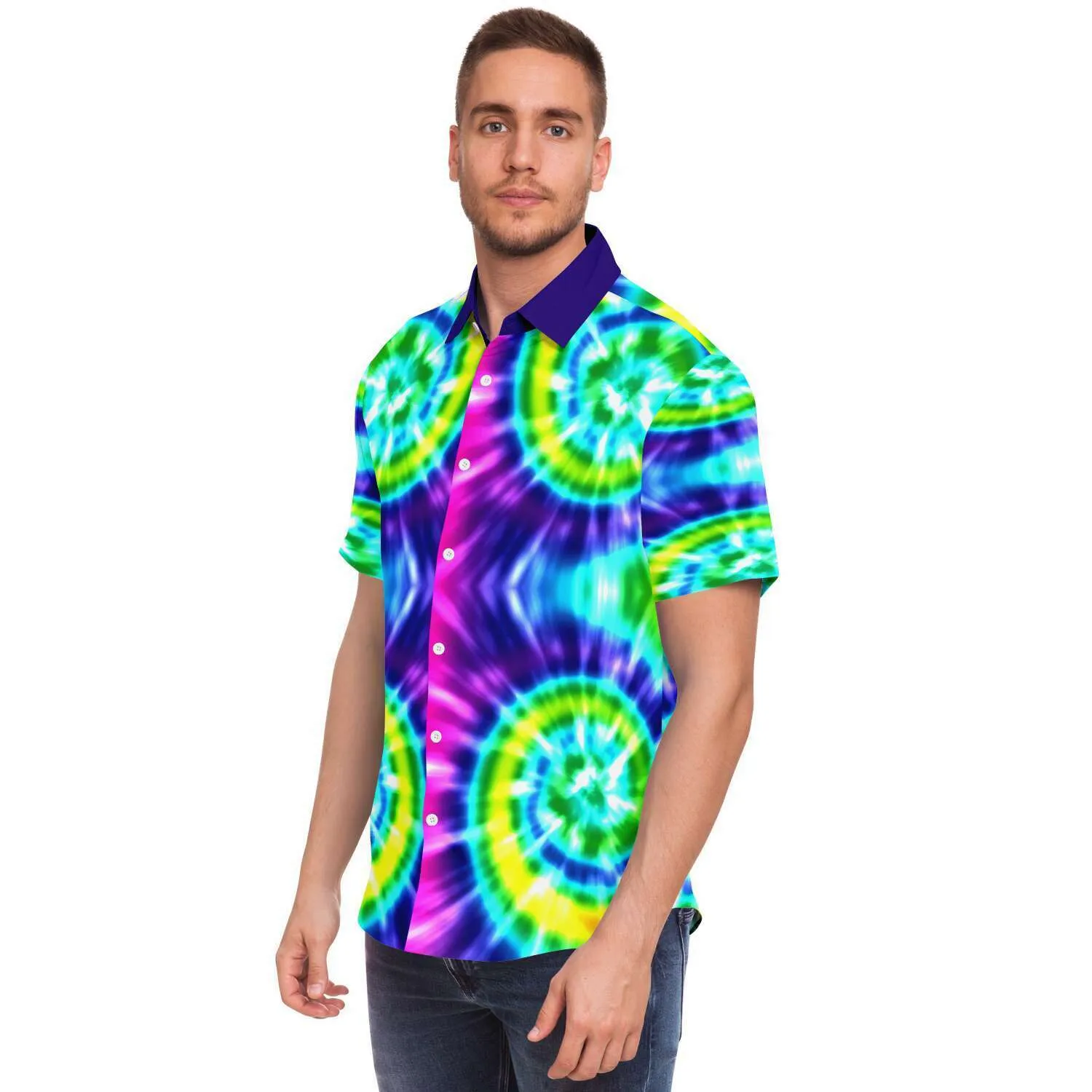 Rings of Saturn Short Sleeve Button Down Shirt