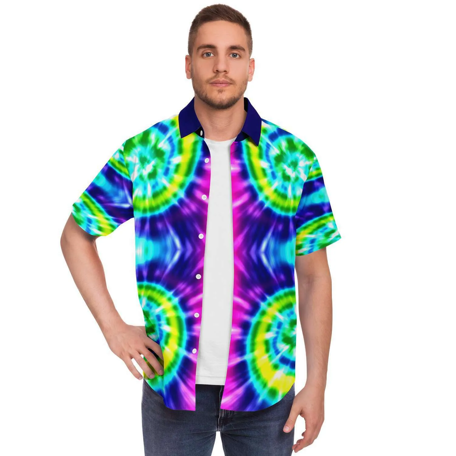 Rings of Saturn Short Sleeve Button Down Shirt