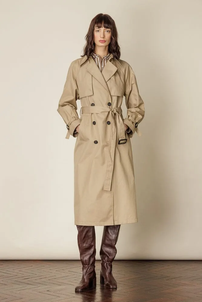 (RTW) Maddie Trench Coat - Camel Cotton Gabardine