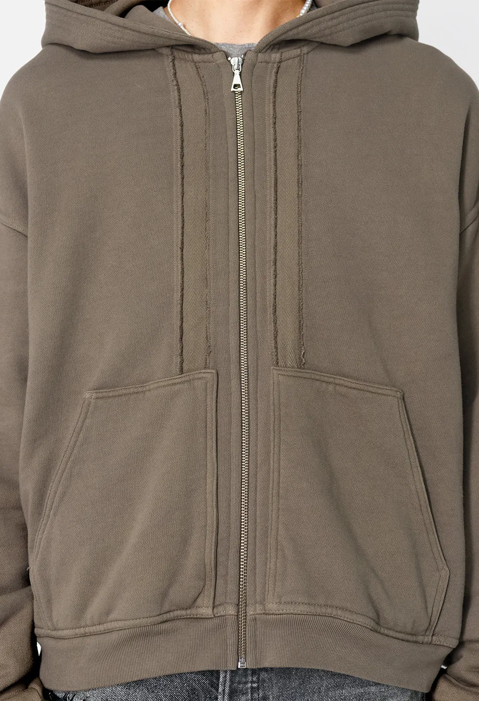 Slab Full-Zip Hoodie / Bark