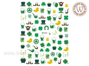 St. Patrick's Day Adhesive Nail Art Sticker - 1 pc (WG483)