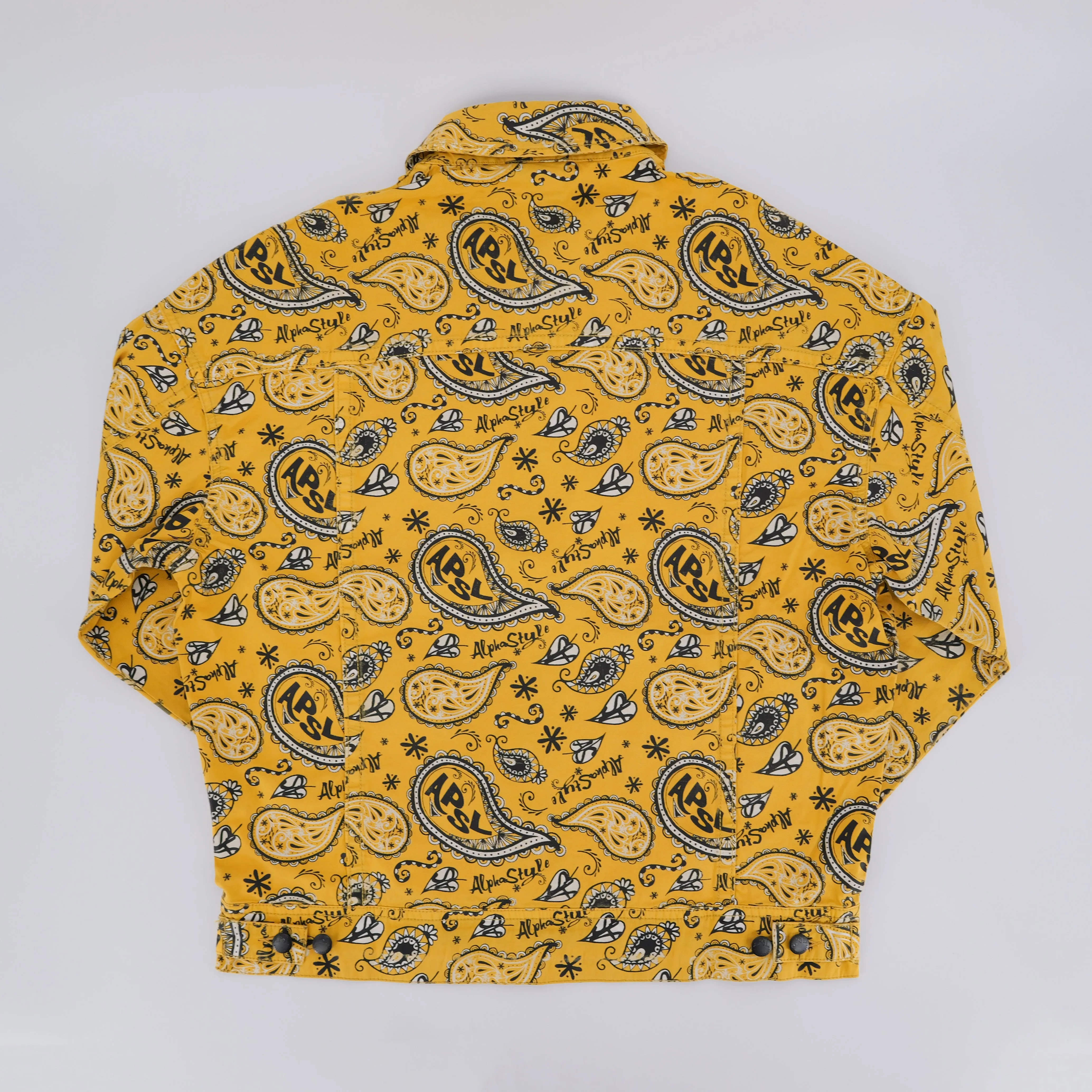 STAN PRINTED TRUCKER JACKET YELLOW