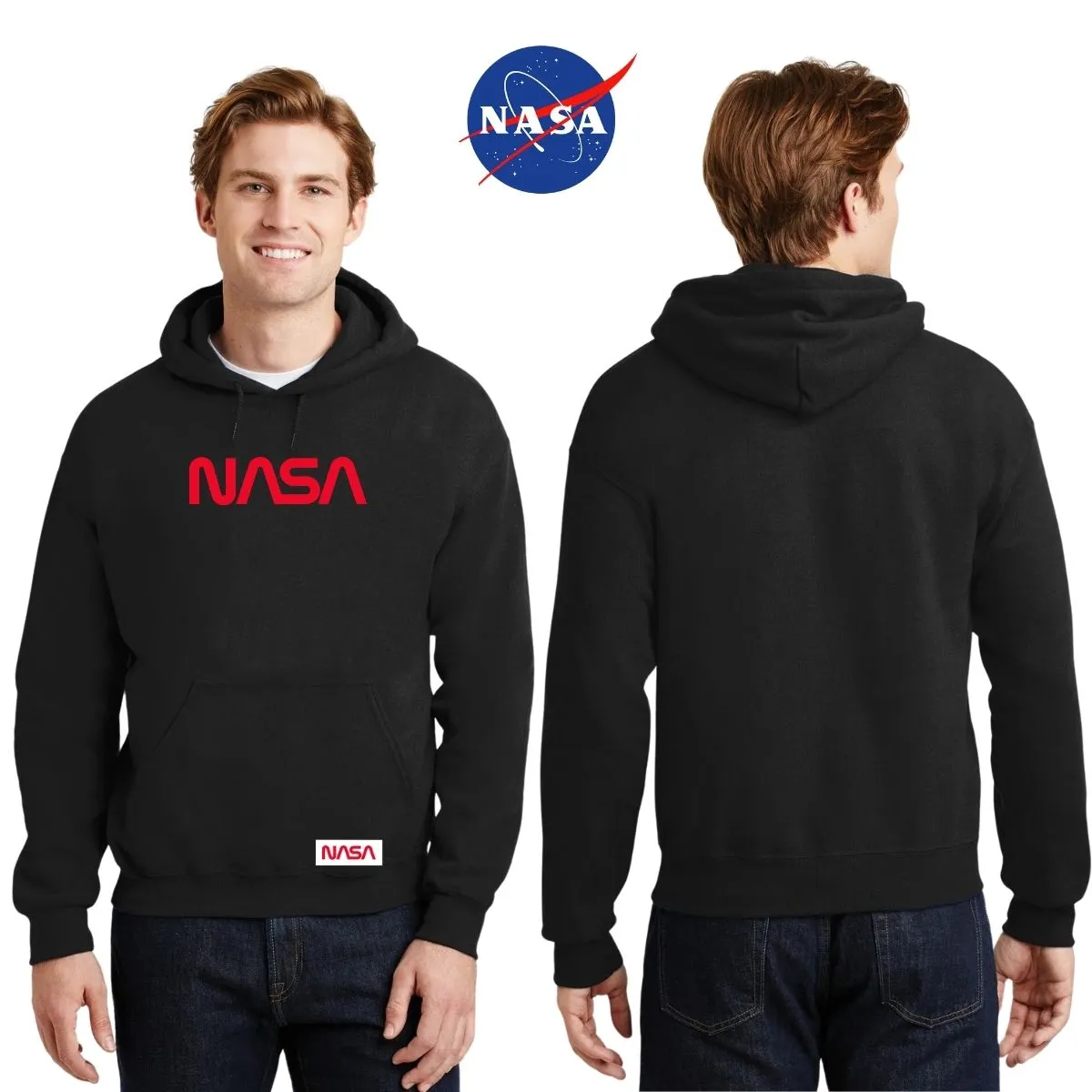 Sudadera para Hombre Hoodie Nasa Worm Red