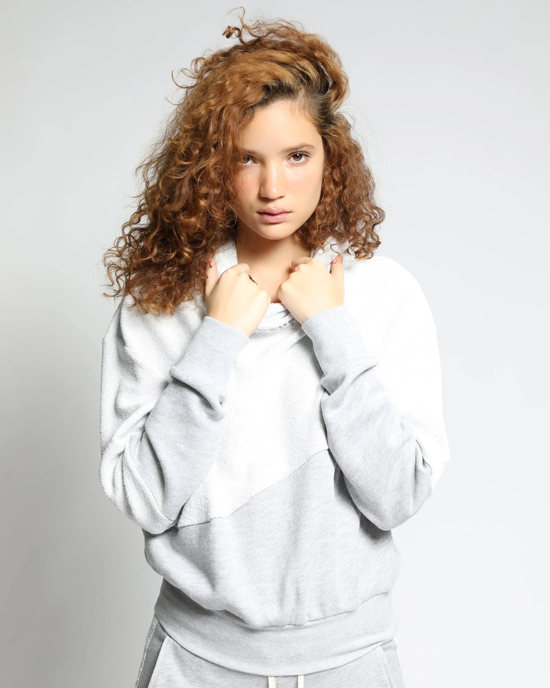 Sunnyside Reversed Loop Terry Swirl Colorblock Hoodie