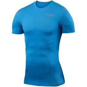 TCA Pro Performance Short Sleeve Mens Compression Top - Sky