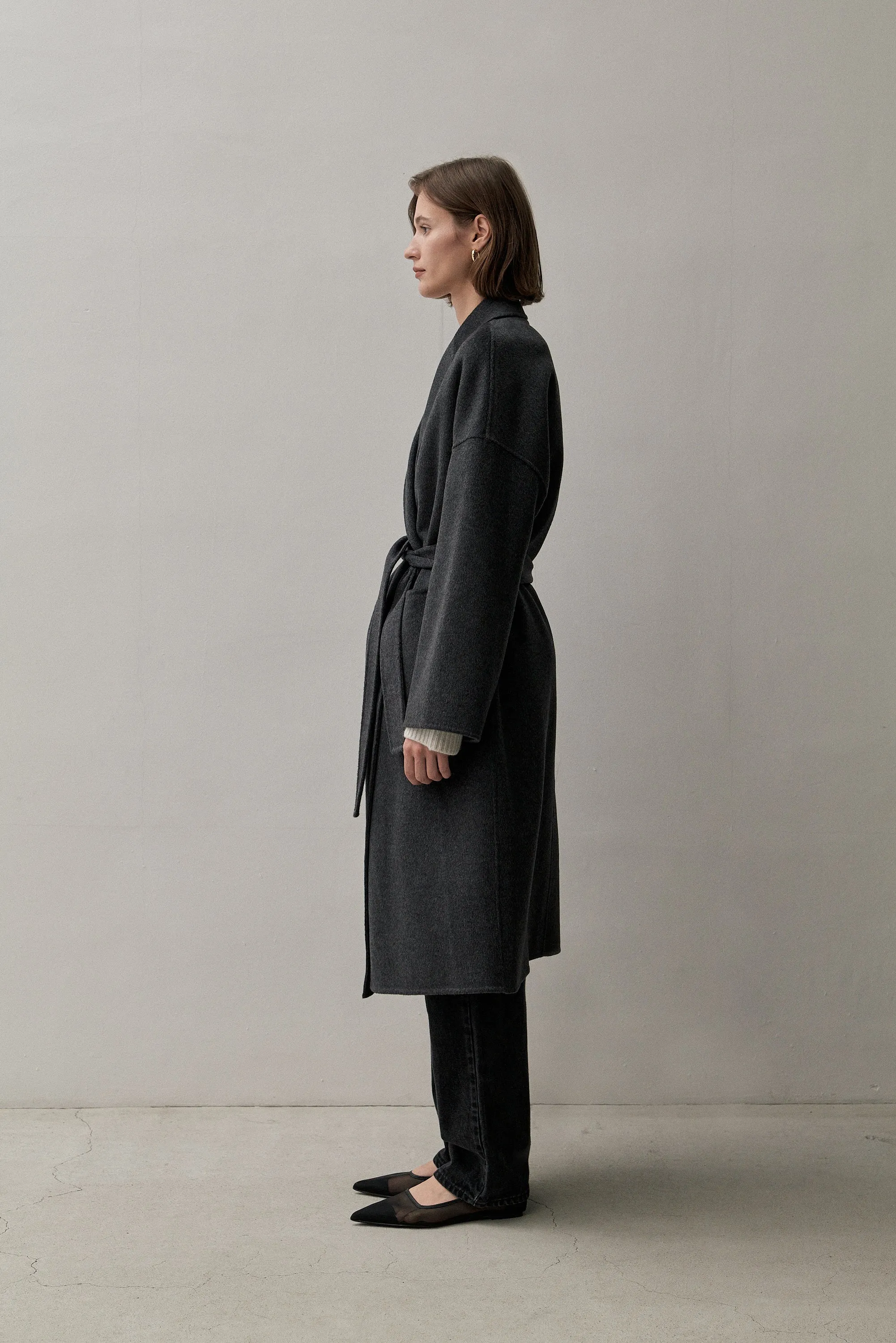 THE BOYFRIEND COAT - CHARCOAL