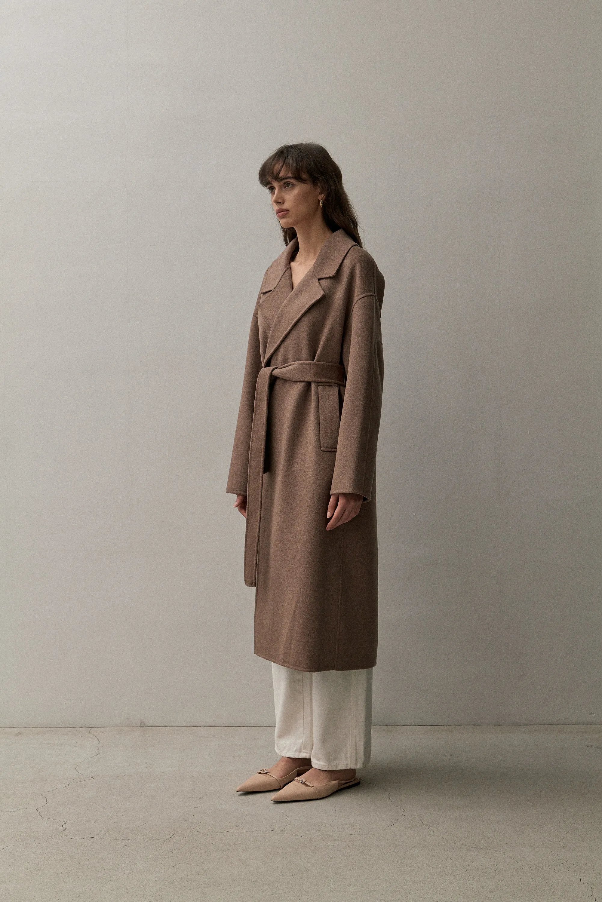 THE LONDON COAT - CHOCOLATE MELANGE