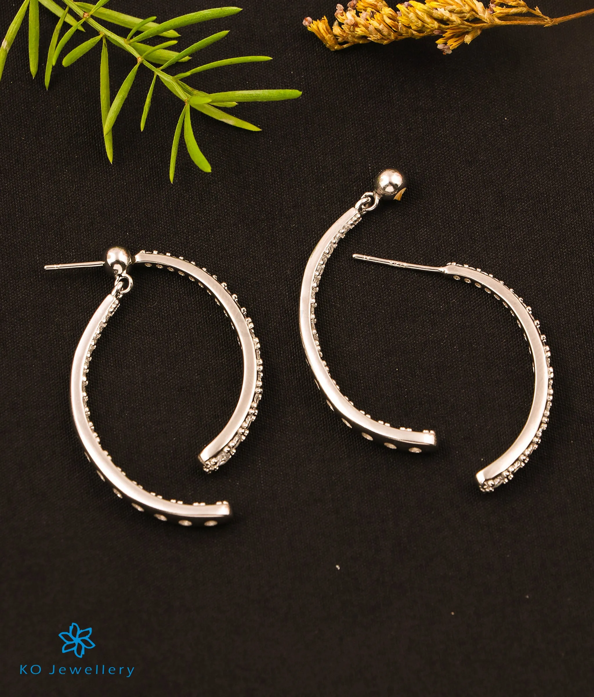 The Rochelle Silver Front & Back Earrings