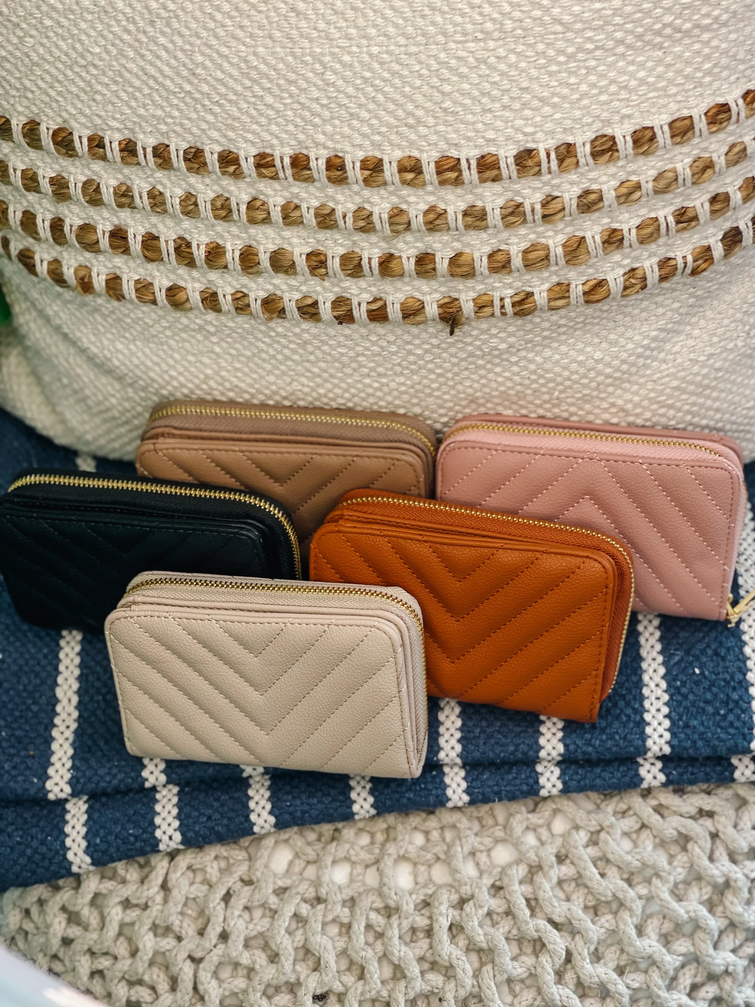 Veronica V Pattern Zipper Wallet