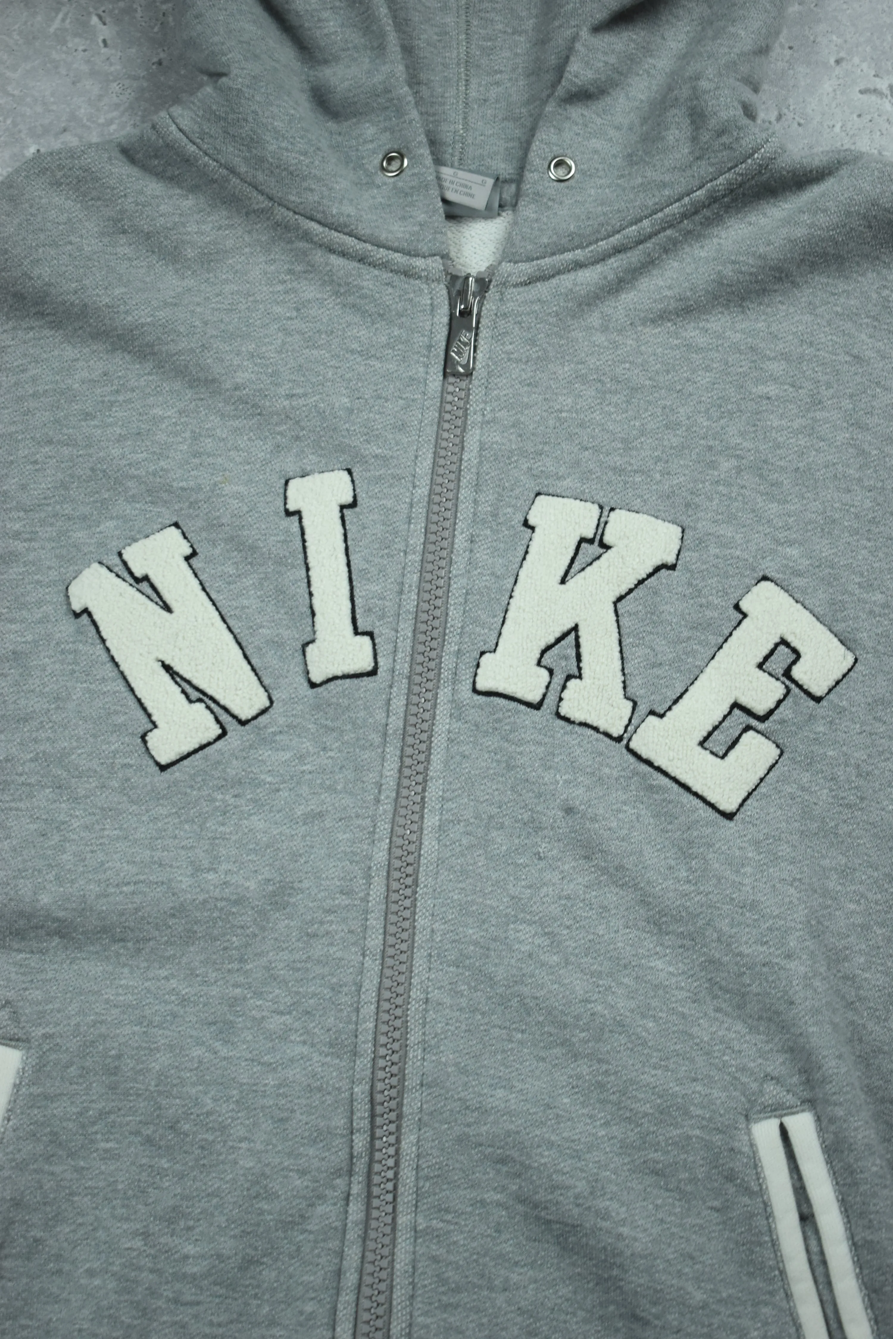 Vintage Nike Carpet Print Full Zip Hoodie Large