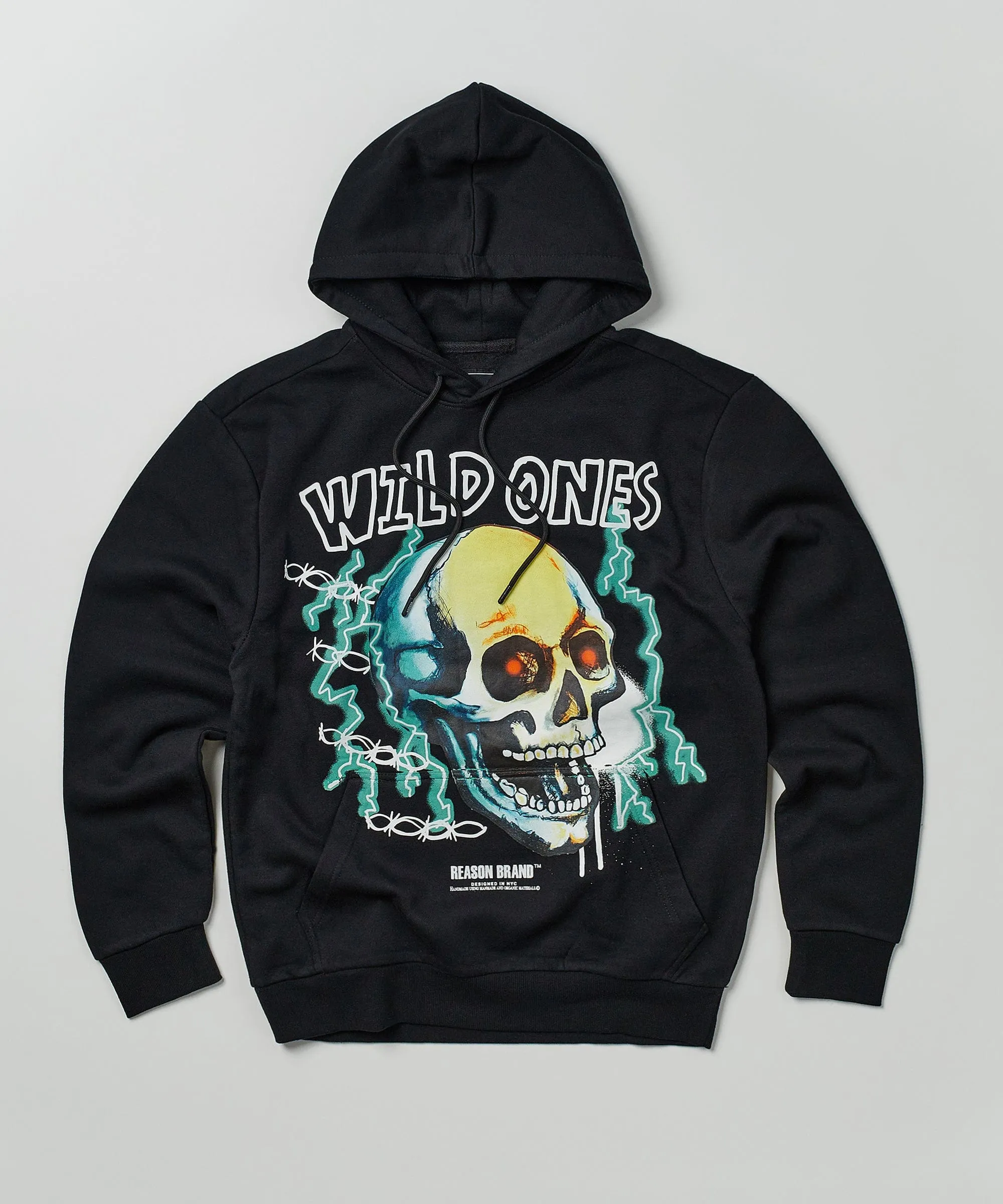 Wild Ones Skull Hoodie - Black