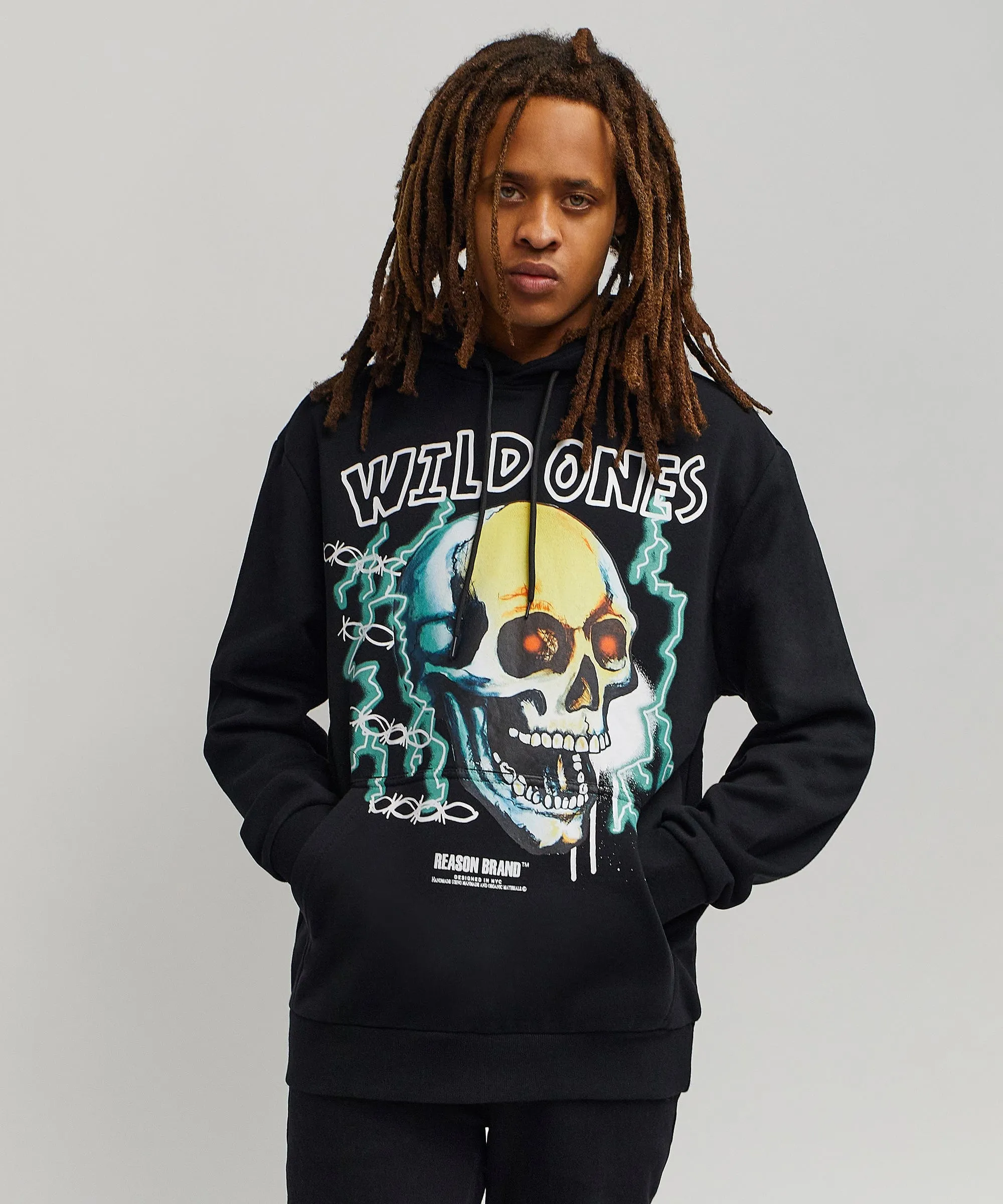 Wild Ones Skull Hoodie - Black