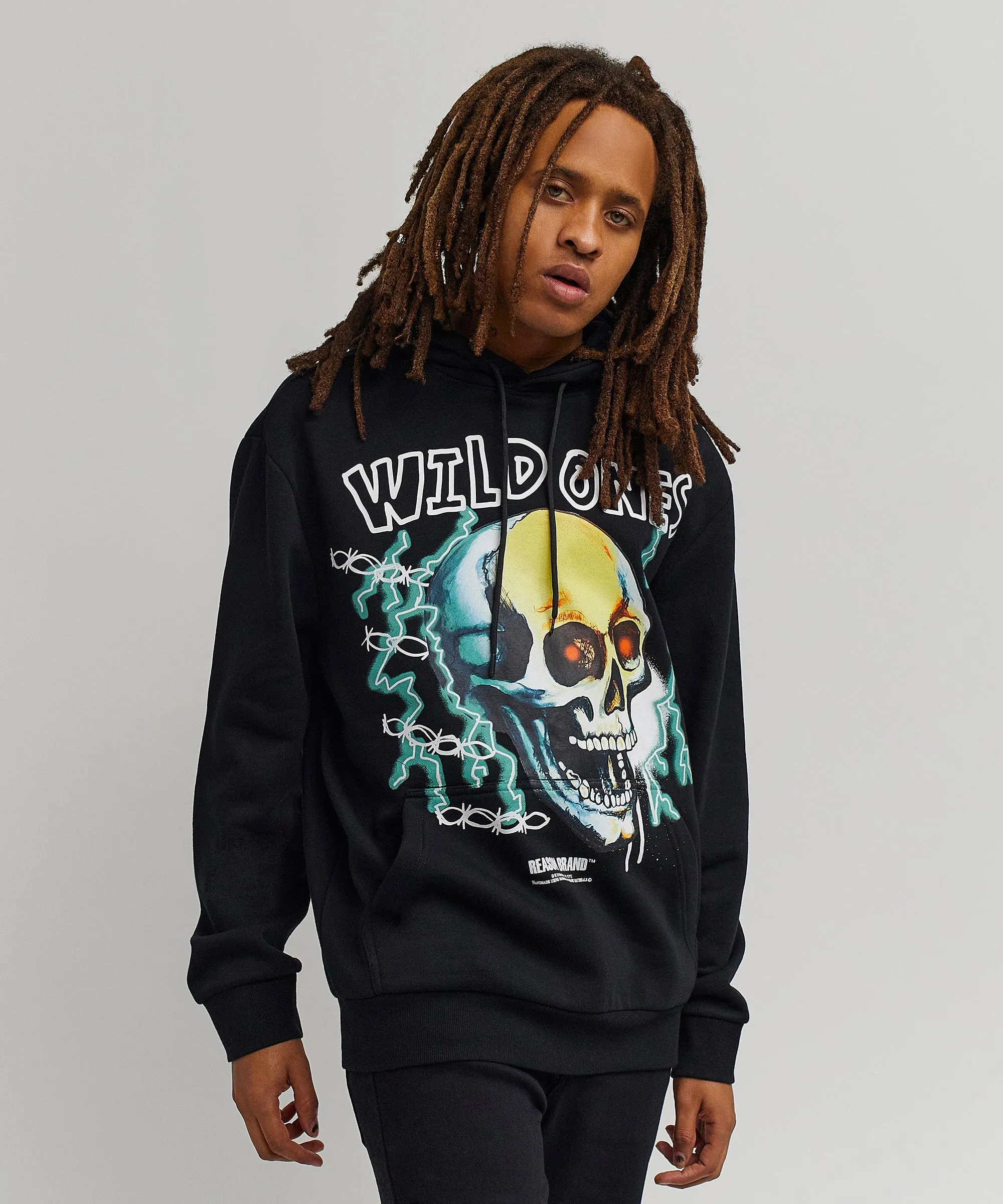 Wild Ones Skull Hoodie - Black