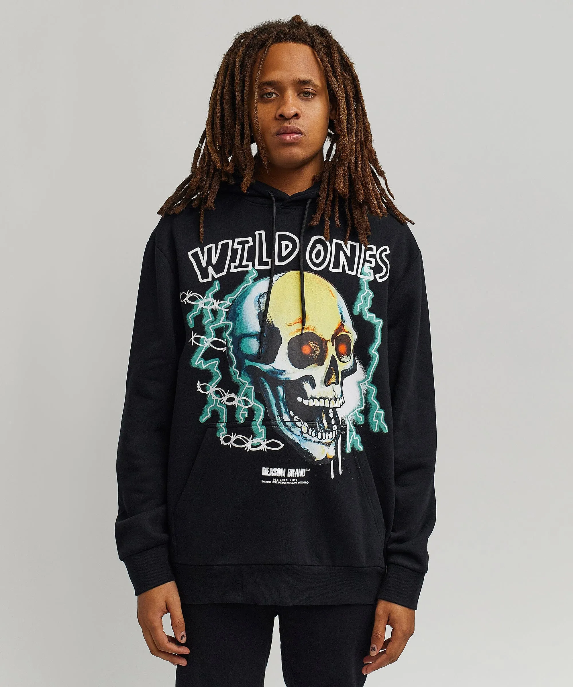 Wild Ones Skull Hoodie - Black