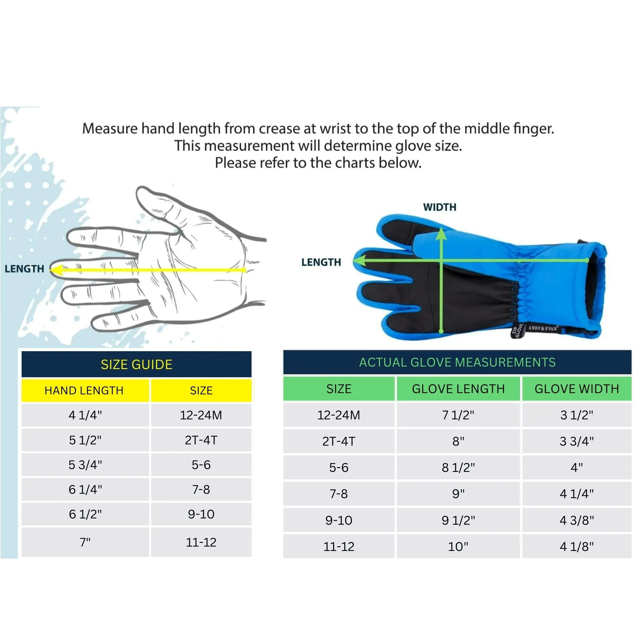 Winter & Ski Glove powered by ZIPGLOVE TECHNOLOGY | Blue