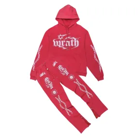 Wrathboy “Gods Will” Red Jogging Set