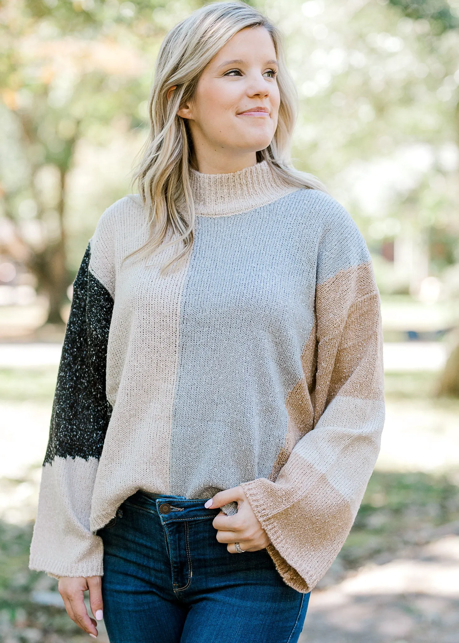 X Feeling Fall Sweater in Taupe