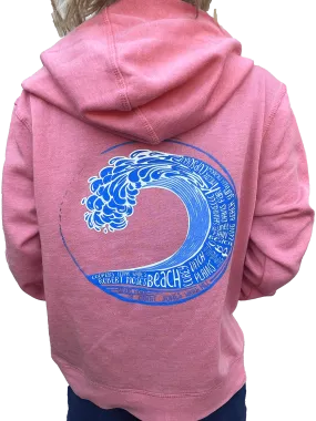 Youth Long Island Beach Wave Hoodie (Grapefruit)